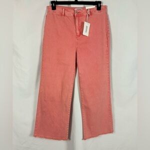 Zenana Acid Washed Frayed Cutoff Hem Straight Leg Jeans